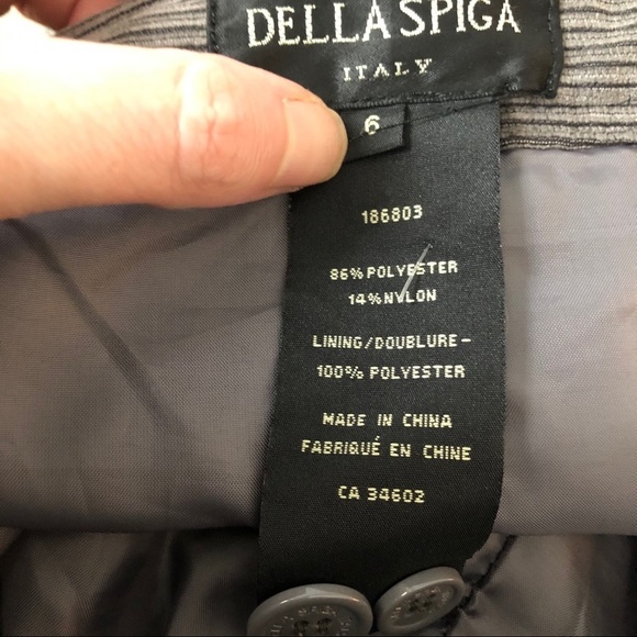 🎄Della Spiga Italy corduroy gray skirt  size 6 - Picture 5 of 8